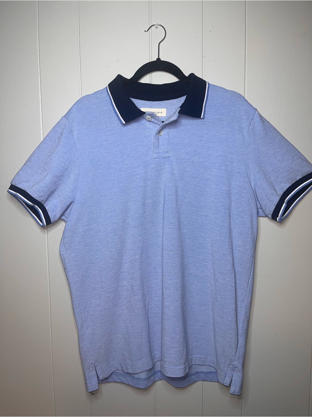 Aeropostale Light Blue Polo with Navy Trim